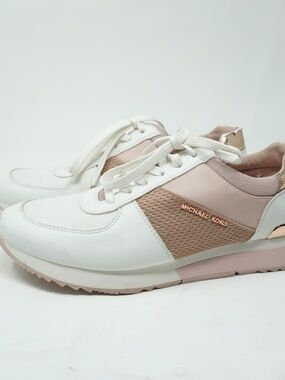 Michael Kors Allie Trainer Leather Sneakers, Size 9.5